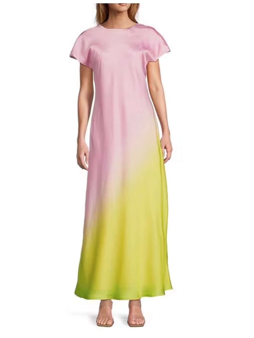 NWT Antonio Melani Fallon Ombre Round Neck Short Sleeve Dress
